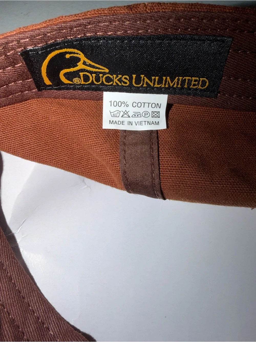 Ducks Unlimited Men's Brown Cotton Duck Patch Cap